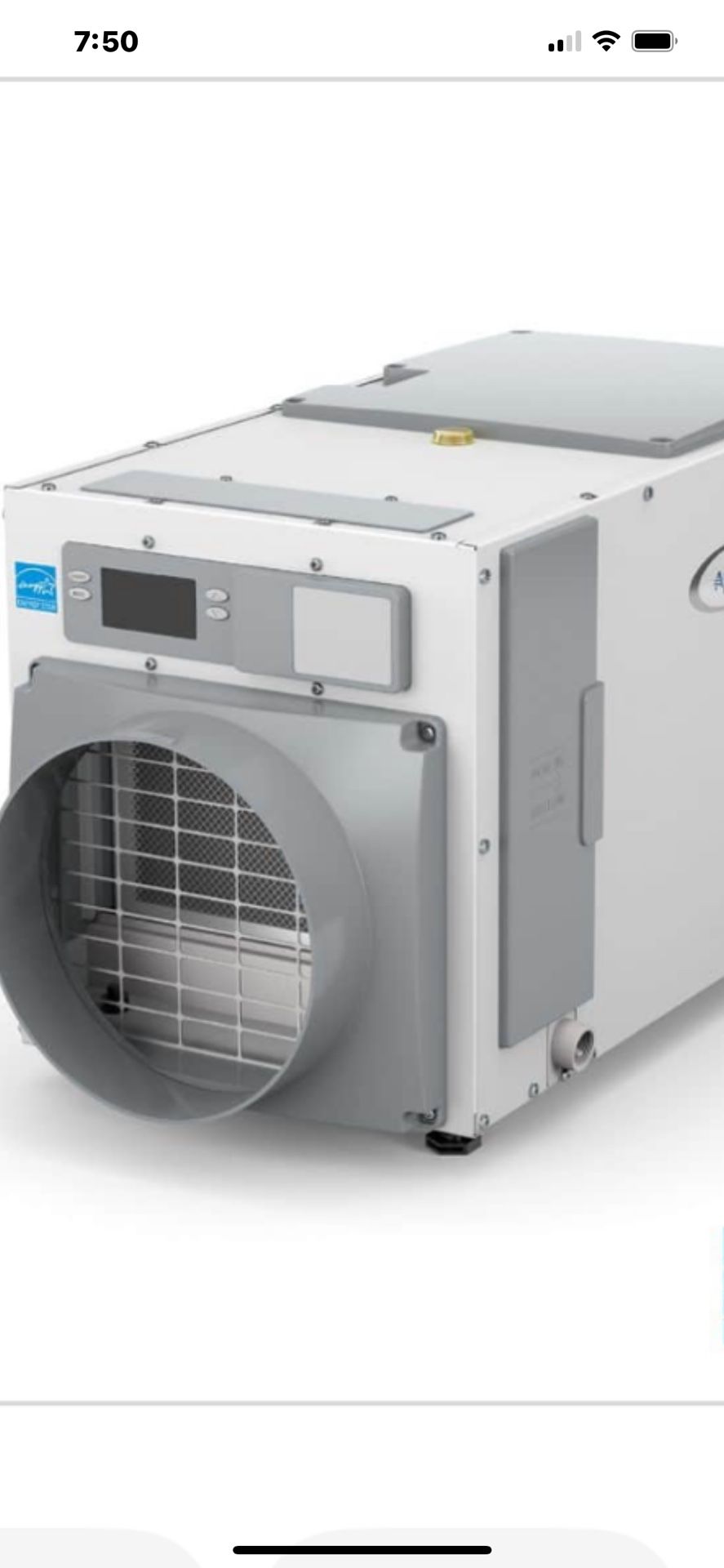 AprilAire E080 80pt. 4400 sq. ft. Bucketless Dehumidifier in. Gray for Whole House, Basement, Crawlspace, ENERGY STAR $1,724.99 (20)