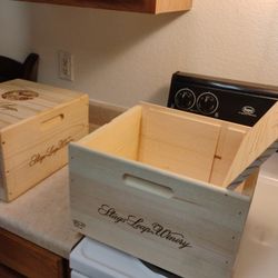 Stag's Wooden Wine boxes ONLY. NO WINE (2)