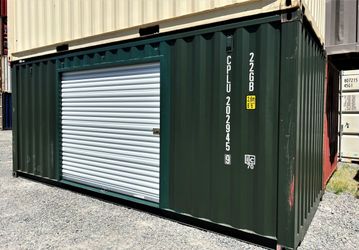 20'ft New 1-trip Standard Shipping Container + 6'ft Wide Rollup Door
