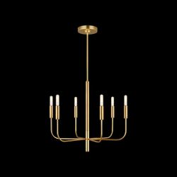 MODERN MINIMALIST BRIANNA 6 LIGHTS WIDE CHANDELIER 
