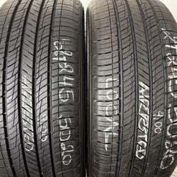 2 Tires 245 50 20 Kumho Crugen Hp71 Like New No Repairs