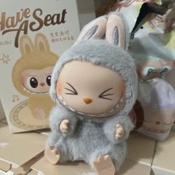 Opened Box HEHE Have A Seat Labubu from Pop Mart