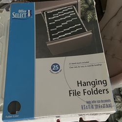 Green Hanging File Folders 