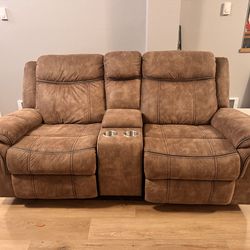 Love Seat and Sofa Recliner set
