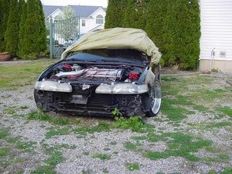 Very Rare custom 90-93 ACURA INTEGRA Stanley 1pc jdm blk housing headlights with full hids