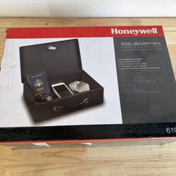 Honeywell Steel Security Box with Key Lock – Model 6104 – Like New