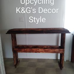 Upcycled Rustic 2 Tier Table