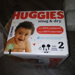 Brand New Size 2 Huggies Diapers 100 Count 