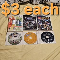 Nintendo Wii Games $3 Each 