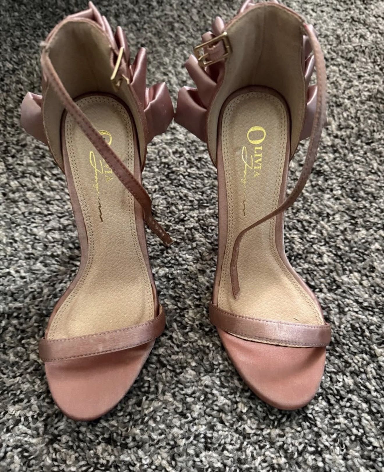 Pink Satin Heels