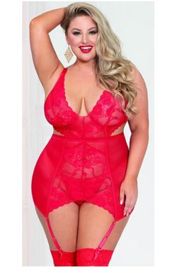 chemise red set