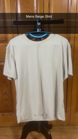 Mens Beige Shirt Size M