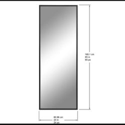 Brand New Morris Black Trim Floor Mirror Sleek