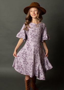 New Joyfolie EMILIA DRESS IN LAVENDER FLORAL