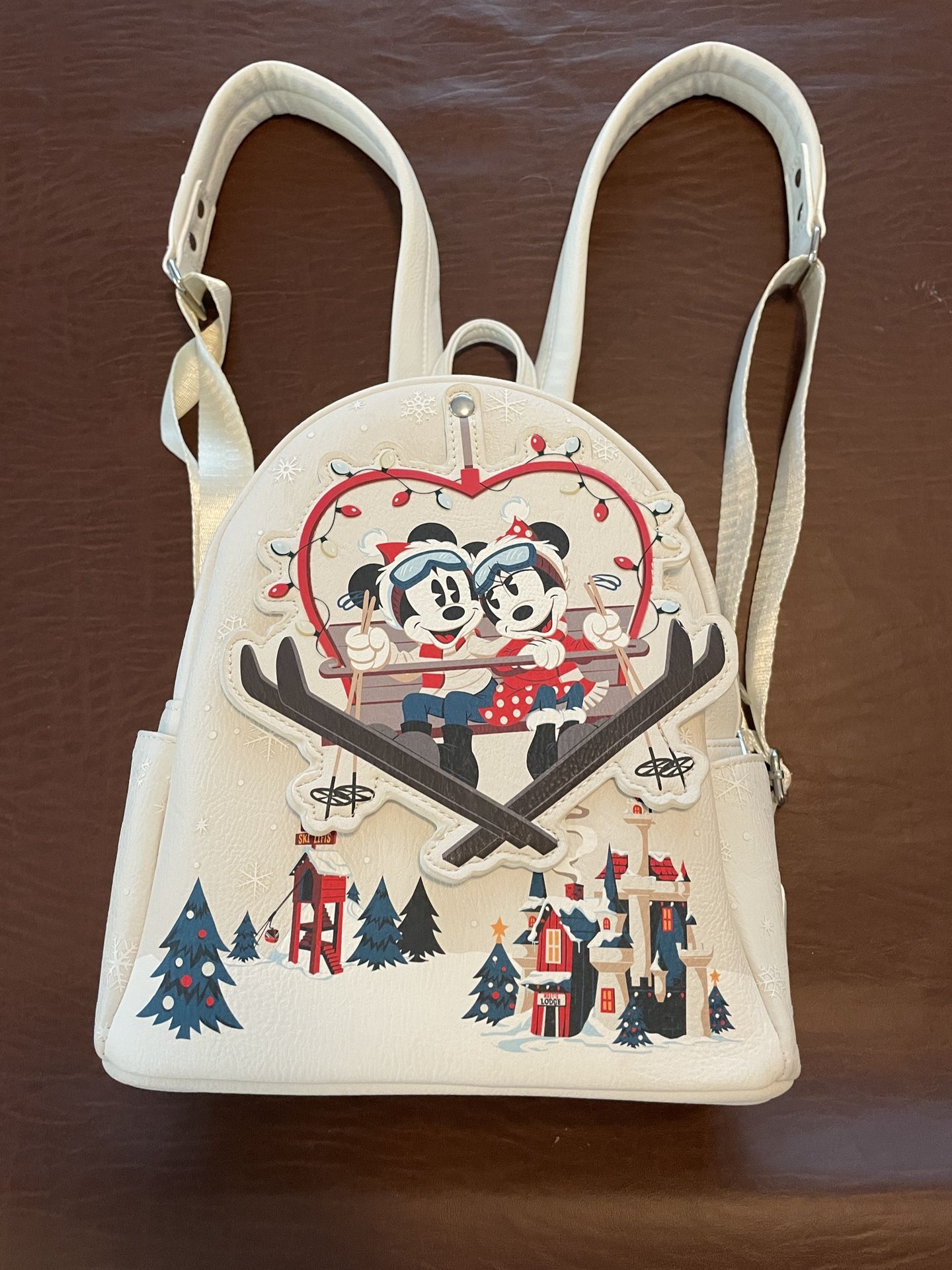 Disney Parks Loungefly Mickey and Minnie Holiday Backpack
