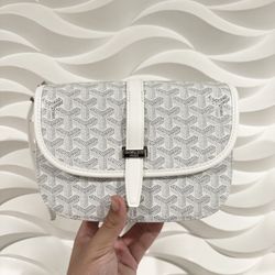 Goyard Belvedere PM Messenger Bag – White Goyardine Canvas