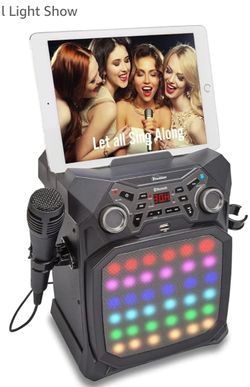 Starion KS350-B Portable Bluetooth Speaker  Karaoke Machine  Microphone Included