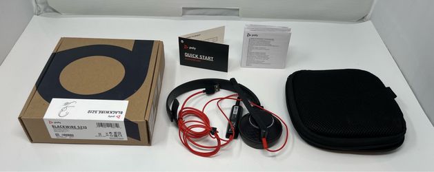 Poly Blackwire 5210 Monaural USB-C Headset +3.5mm Plug +USB-C/A Adapter