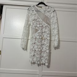 Selfie Brand Dress White Lace