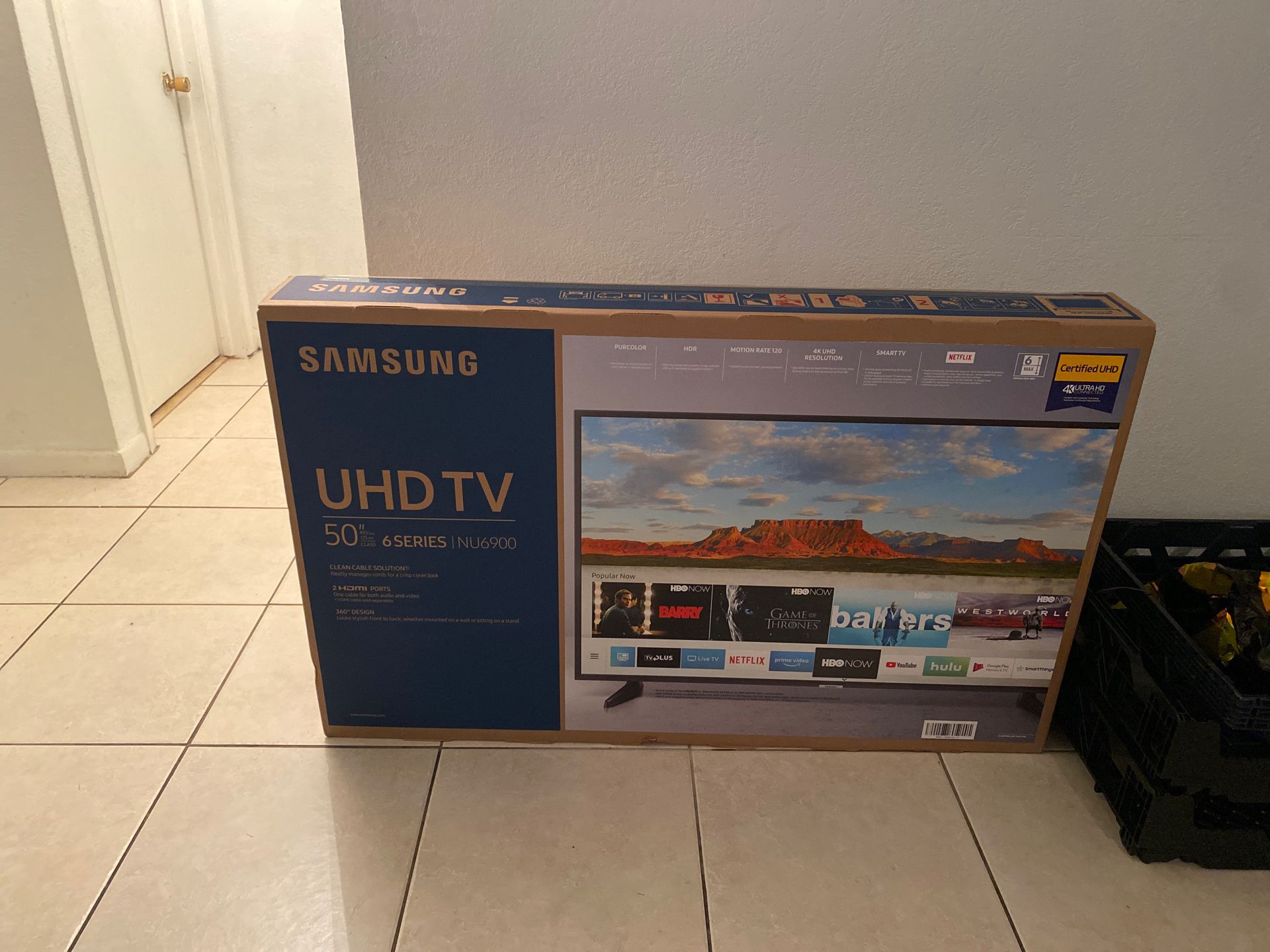 Brand new, never use 50” Samsung TV