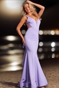 Jovani V Neckline Open Back Dress