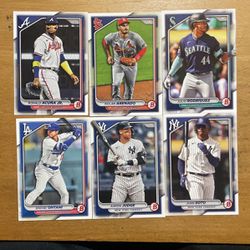 2024 BOWMAN LOT OF 6 STAR PLAYERS CARDS