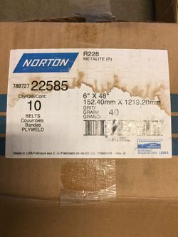 Norton 6”x48” belt sander belts