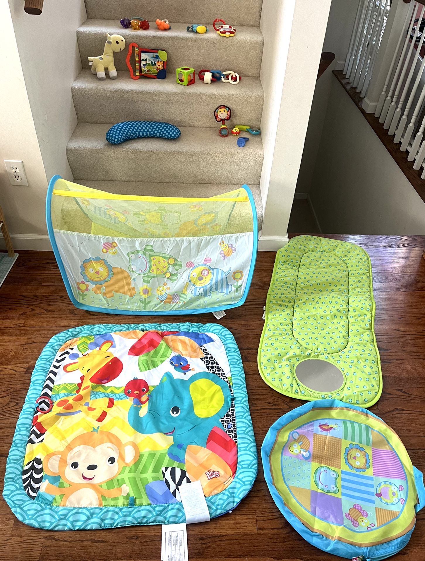 Baby Play Time Toys And Items. Alex Jr Learn To Crawl Tunnel, Play Mat And Toys. (25 For All)