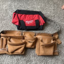 Tool belt holds tools, parts and fasteners comfortably 