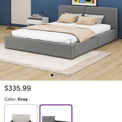 Brand New Gray Queen Bed