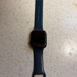Apple Watch Series 7 45mm Aluminum Case with Dark Blue Sport Band GPS + Cellular)
