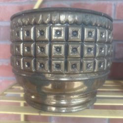 Unique, vintage brass planter