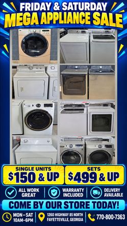 Friday & Saturday Mega Appliance Sale Warranty & Delivery Available *Prices vary per item!!