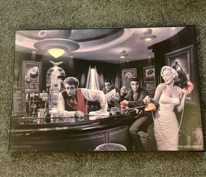 Classic Hollywood Icons Framed Art Print