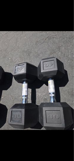 40 lbs dumbbells set pair