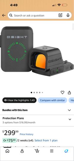 Osight XR Enclosed Red Dot Sight with Ruggedized Miniature Reflex Footprint and 2/6+32 MOA Multi-