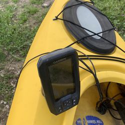 Yellow Kayak With Depth Finder/fish finder