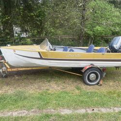 1958 Lonestar 13’ Boat and Trailer