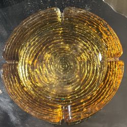 Vintage Amber Ashtray 