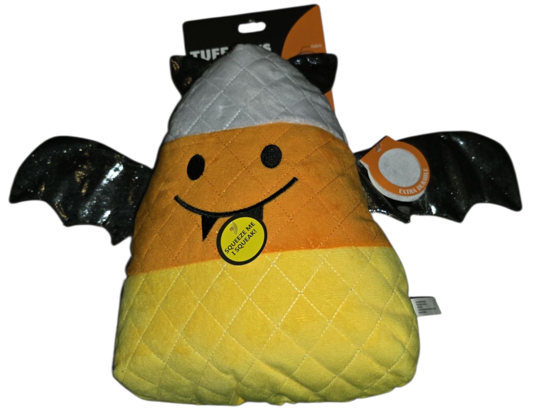 Candy Corn Bat Plush Dog Toy