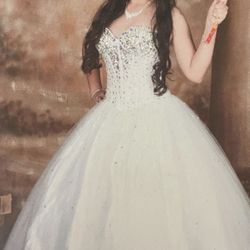 Beautiful White Corset Gown 