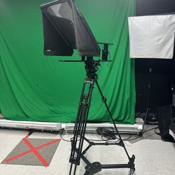 Daiwa Fluid Head, Tripod, Dolly, and Teleprompter For video Production