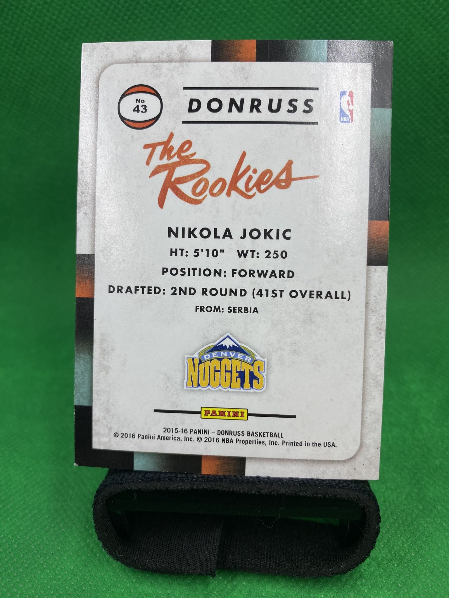 2015-16 Donruss Nikola Novice Rookie Card