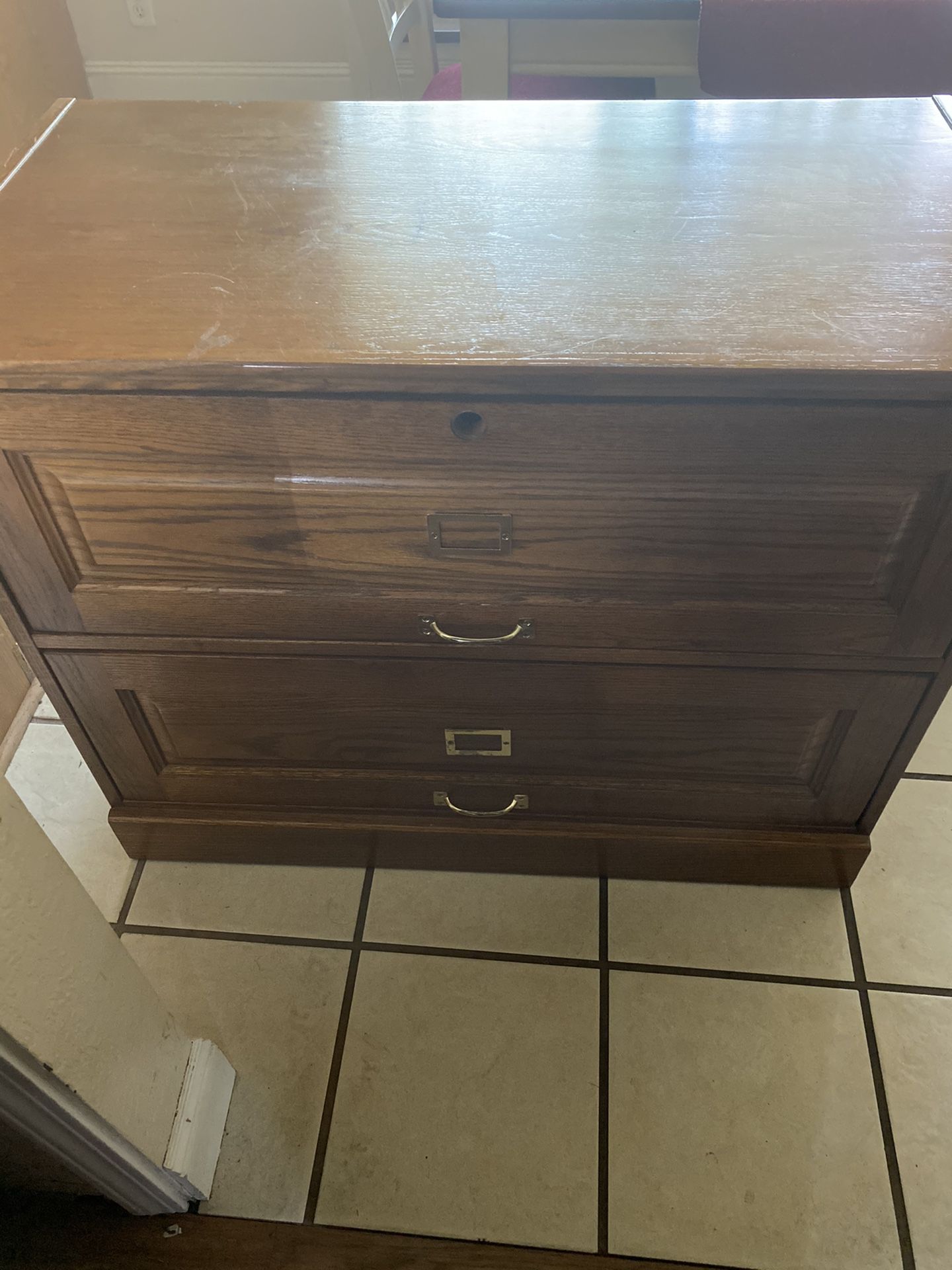 Double wide file cabinet