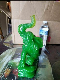 Elephant heavy green jade elephant