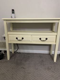 Cream Color Console Table From Pier One.