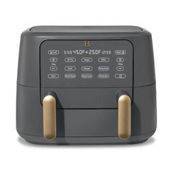 Brand New, Unopened In Box, 9 Quart TriZone Air Fryer, Oyster Grey by Drew Barrymore