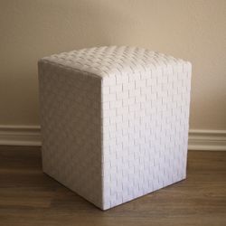 Woven Leather Cube