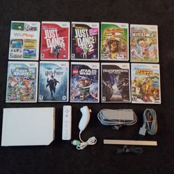 NINTENDO WII and 10 GAMES