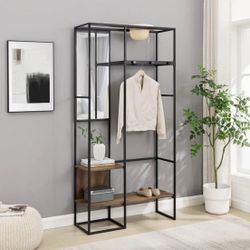 New Wood Hall Tree with Mirror and Storage